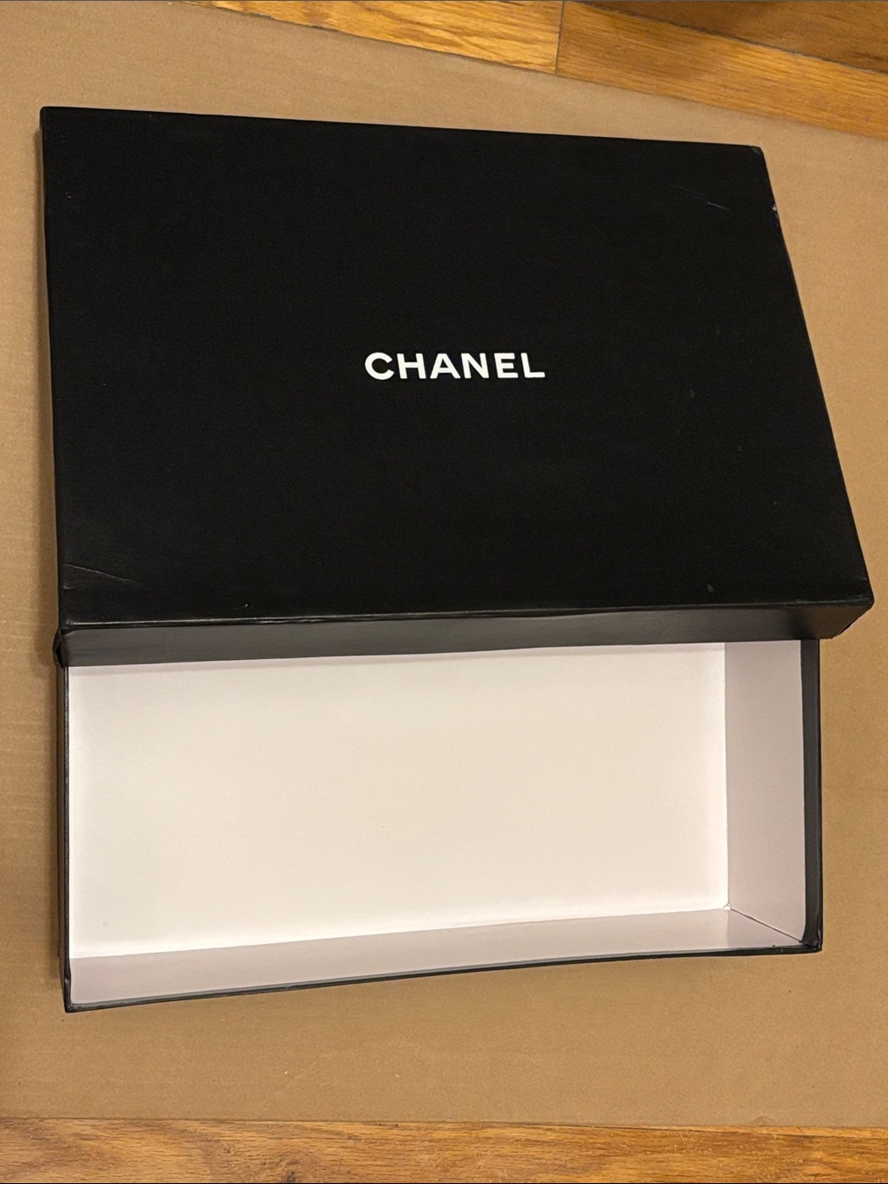 🟣CHANEL Empty Shoebox, Black Large Size, Great For Storage